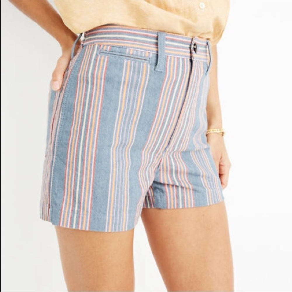 Madewell Emmett Shorts in Rainbow Stripe
